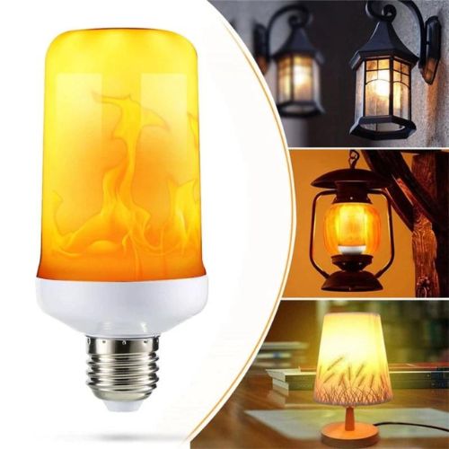 2x LED Flame Effect Light Bulb عدد 2 مصباح إضاءة ليد بتأثير اللهب