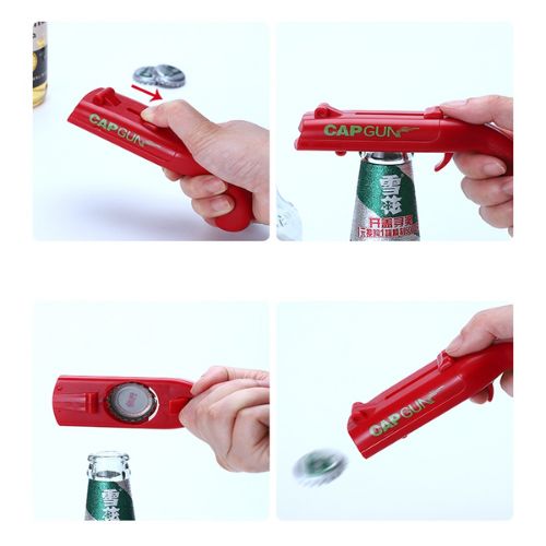 4x Cap Gun Bottle Opener أربع فتاحة زجاجات على شكل مسدس