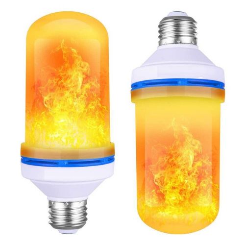 2x LED Flame Effect Light Bulb عدد 2 مصباح إضاءة ليد بتأثير اللهب