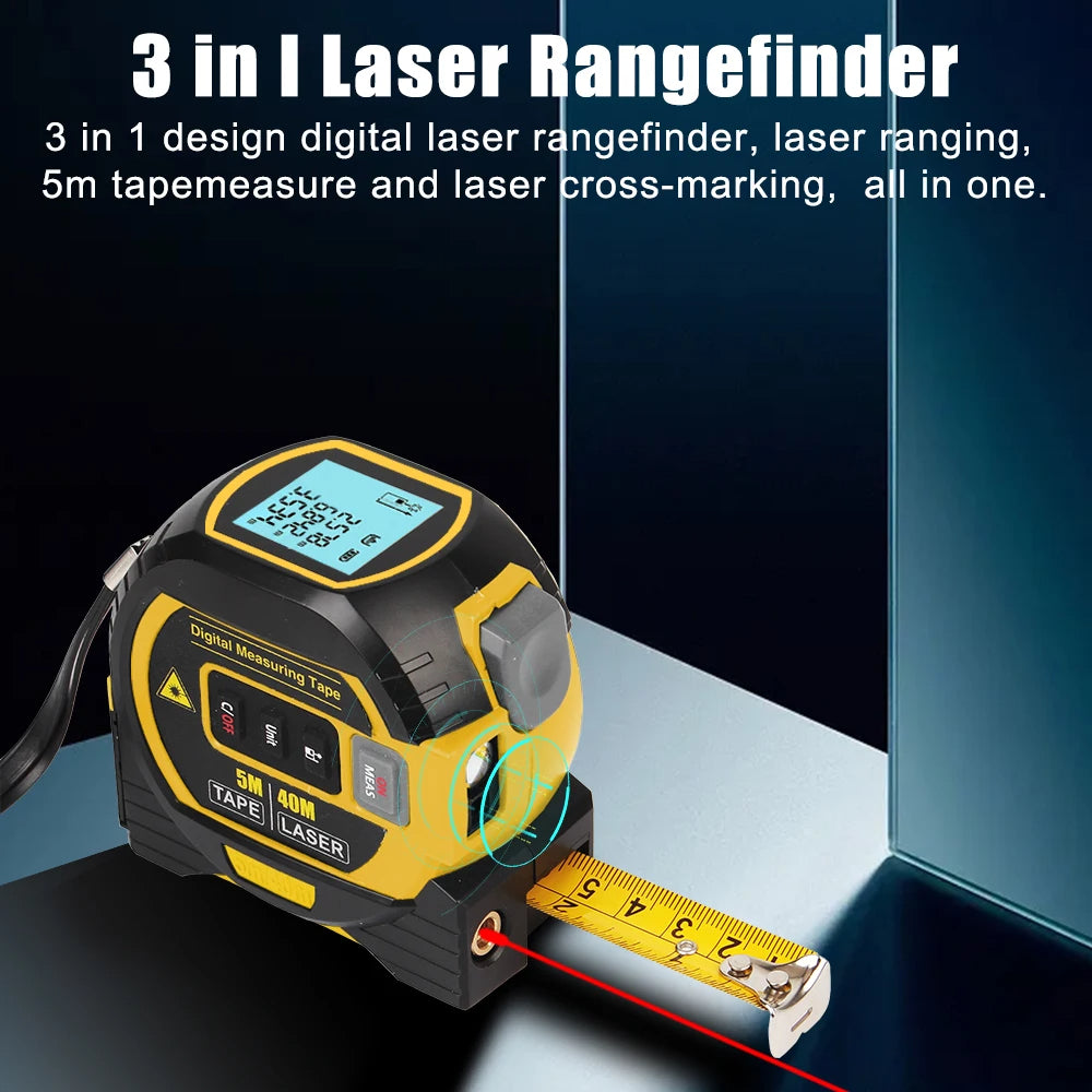 3 in 1 Laser Measure Tape شريط قياس ليزر 3 في 1