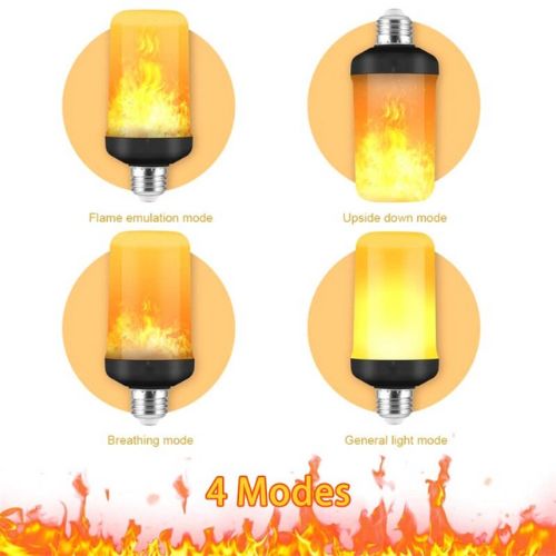 2x LED Flame Effect Light Bulb عدد 2 مصباح إضاءة ليد بتأثير اللهب