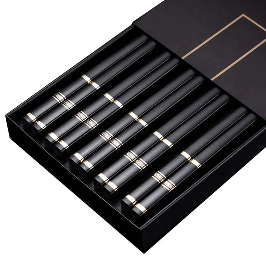 5Pairs High Quality Japanese Non-Slip Chopsticks خمسة أزواج من عيدان تناول الطعام اليابانية عالية الجودة غير القابلة للانزلاق