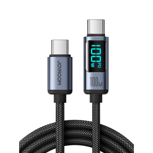 Braided USB Data Cable with Display كابل بيانات يو إس بي مضفر مع شاشة