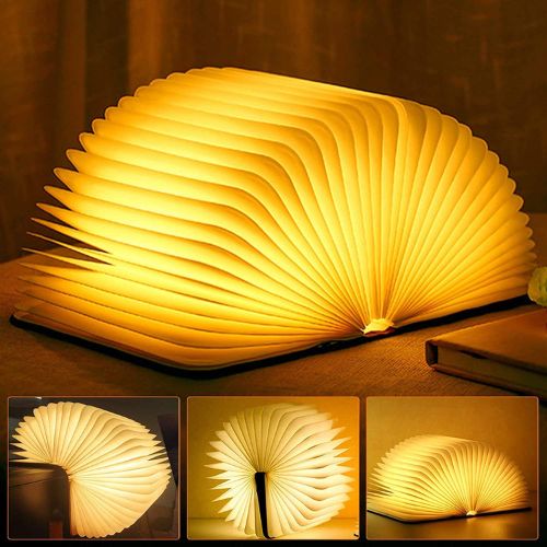 Wooden Book Light مصباح كتاب خشبي